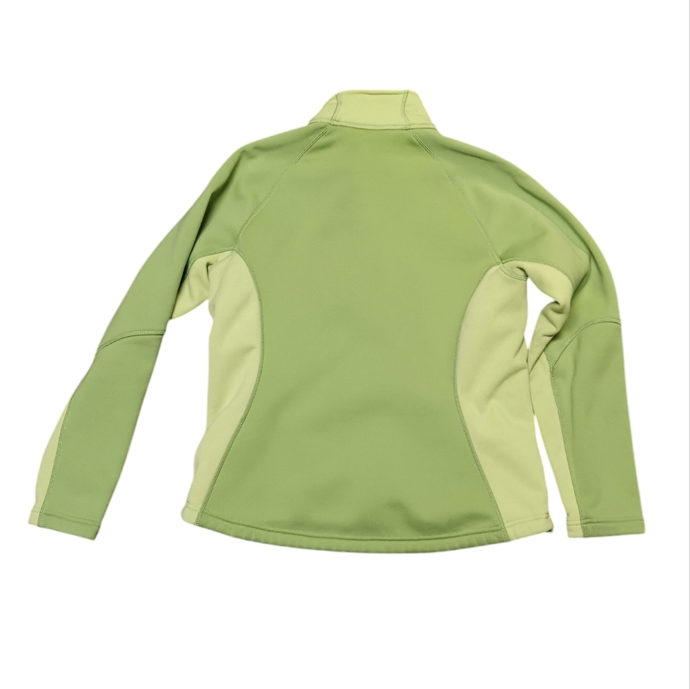 L.L. BEAN WOMEN'S SIZE SMALL LIME GREEN FRONT ZIPPER SIDE POCKET SWEATSHIRT. - Picture 8 of 8